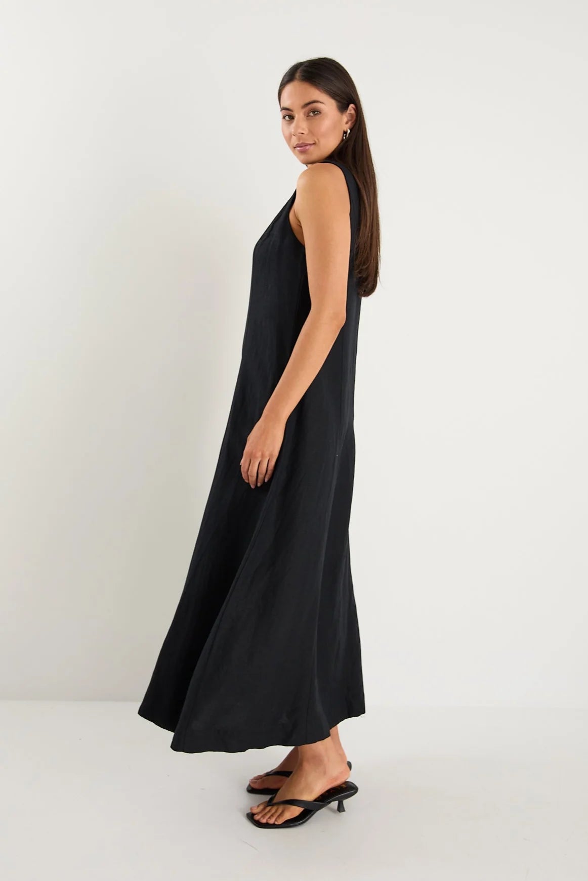 RE:UNION LABEL // Easygoing Midi Dress BLACK