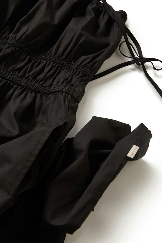 BRIXTON // Eden Smocked Jumpsuit BLACK
