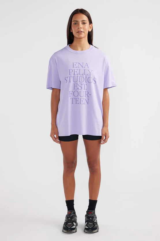 ENA PELLY // Fourteen Logo Tee LILAC