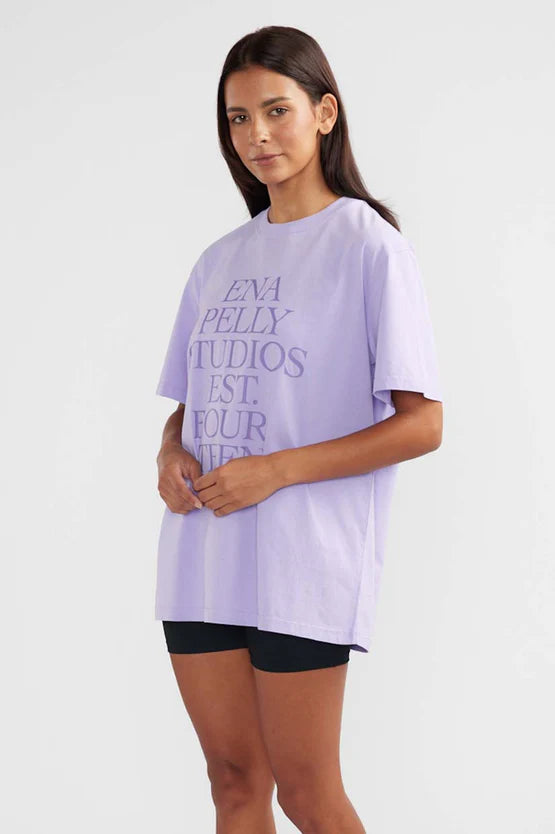 ENA PELLY // Fourteen Logo Tee LILAC
