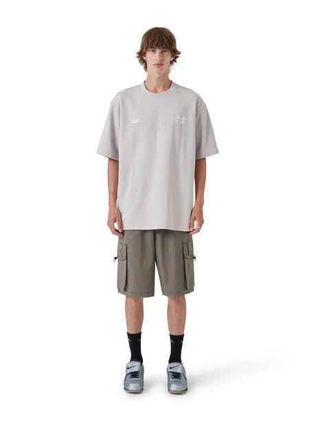 BARNEY COOLS // Euphoria Fleece Tee CEMENT