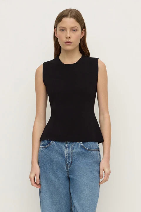 Evelyn Milano Knit Top BLACK