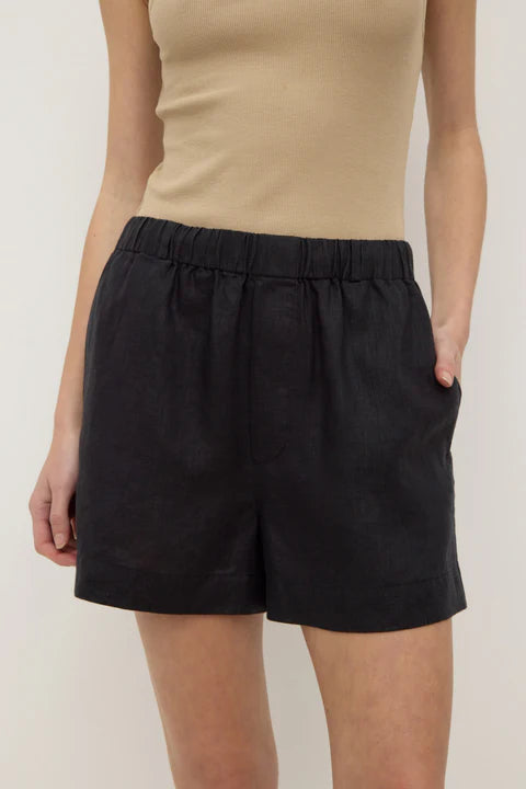 ASSEMBLY LABEL // Everyday Linen Short BLACK
