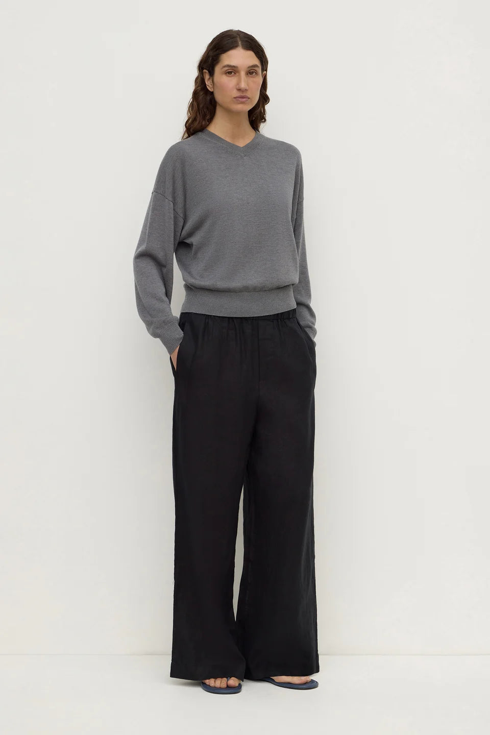 Everyday Linen Pant BLACK