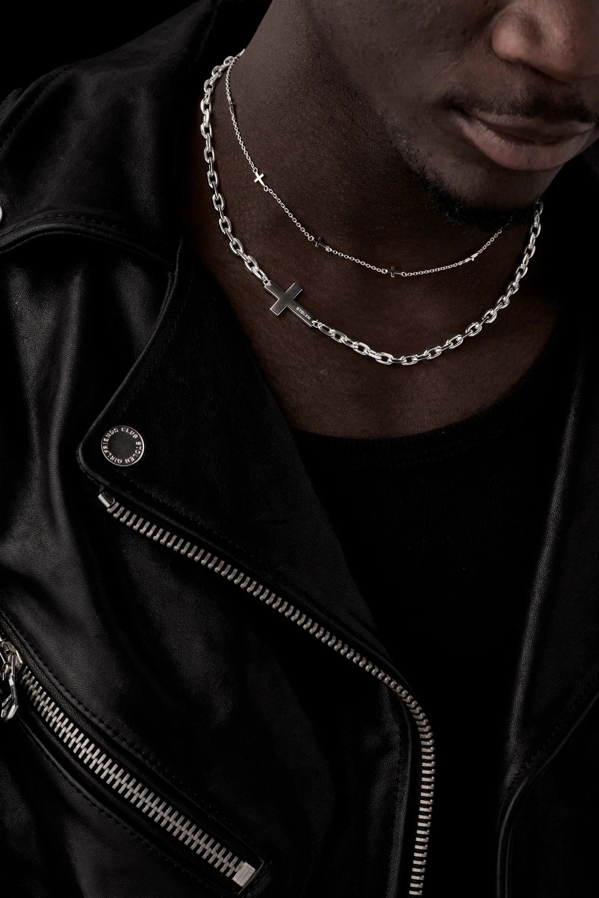 SGC // Falling Cross Maxi Necklace