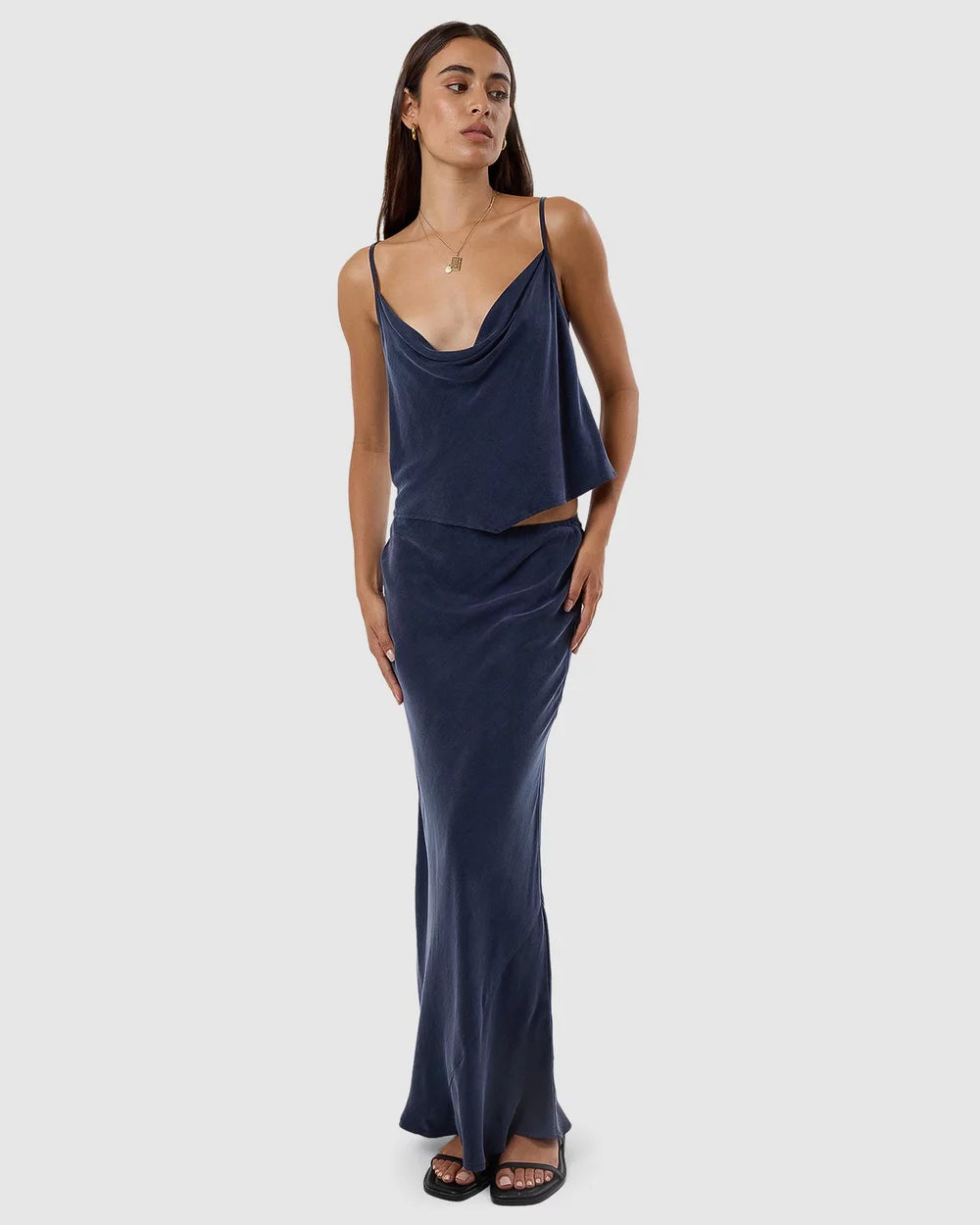 THRILLS // Faye Slip Skirt OXFORD BLUE