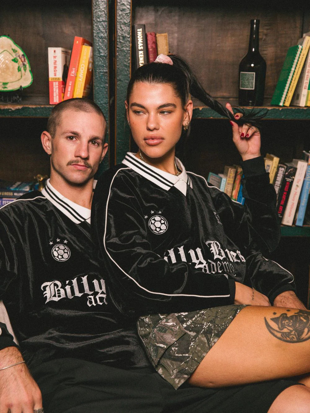 BILLY BONES // FC Velvet Sweater BLACK