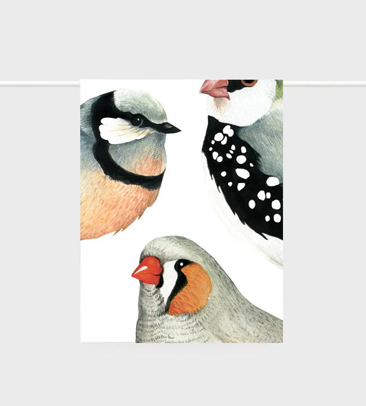 FATHER RABBIT // Tea Towel BIRDS