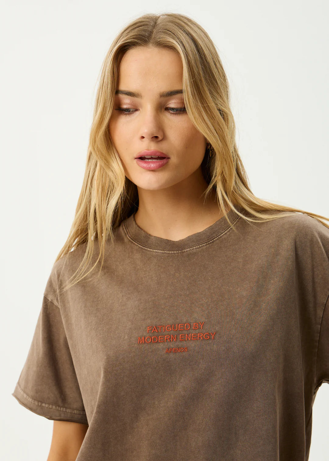 AFENDS // Fatigued OS Tee COFFEE