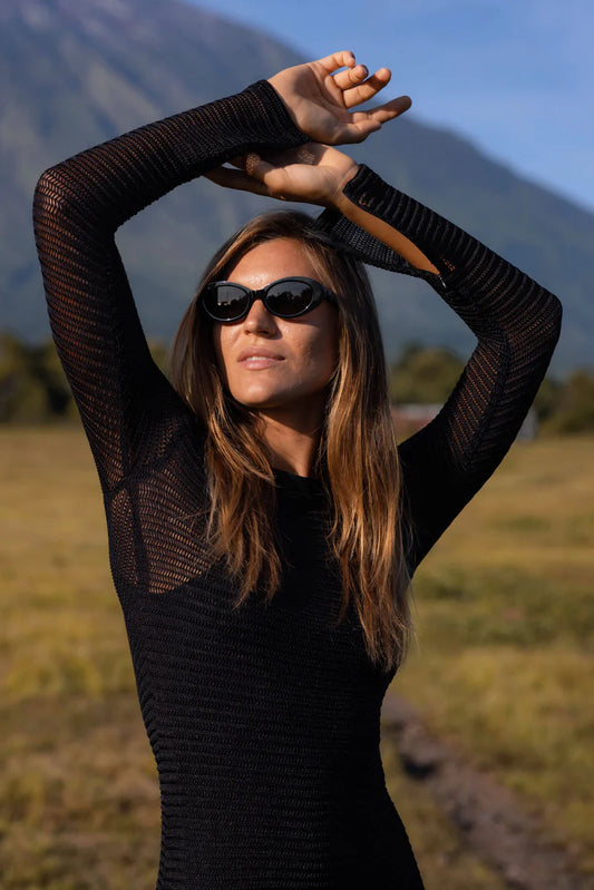 BLAK // Fear No More Dress BLACK TEXTURE LACE