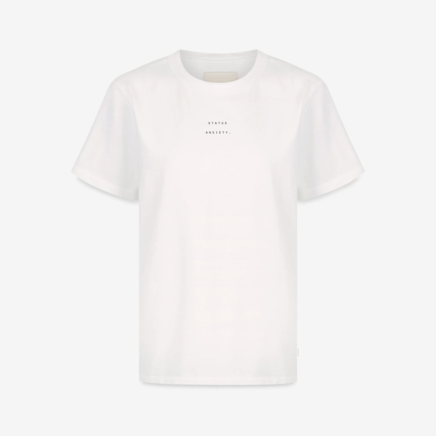 STATUS ANXIETY // Feels Right Logo Tee WHITE
