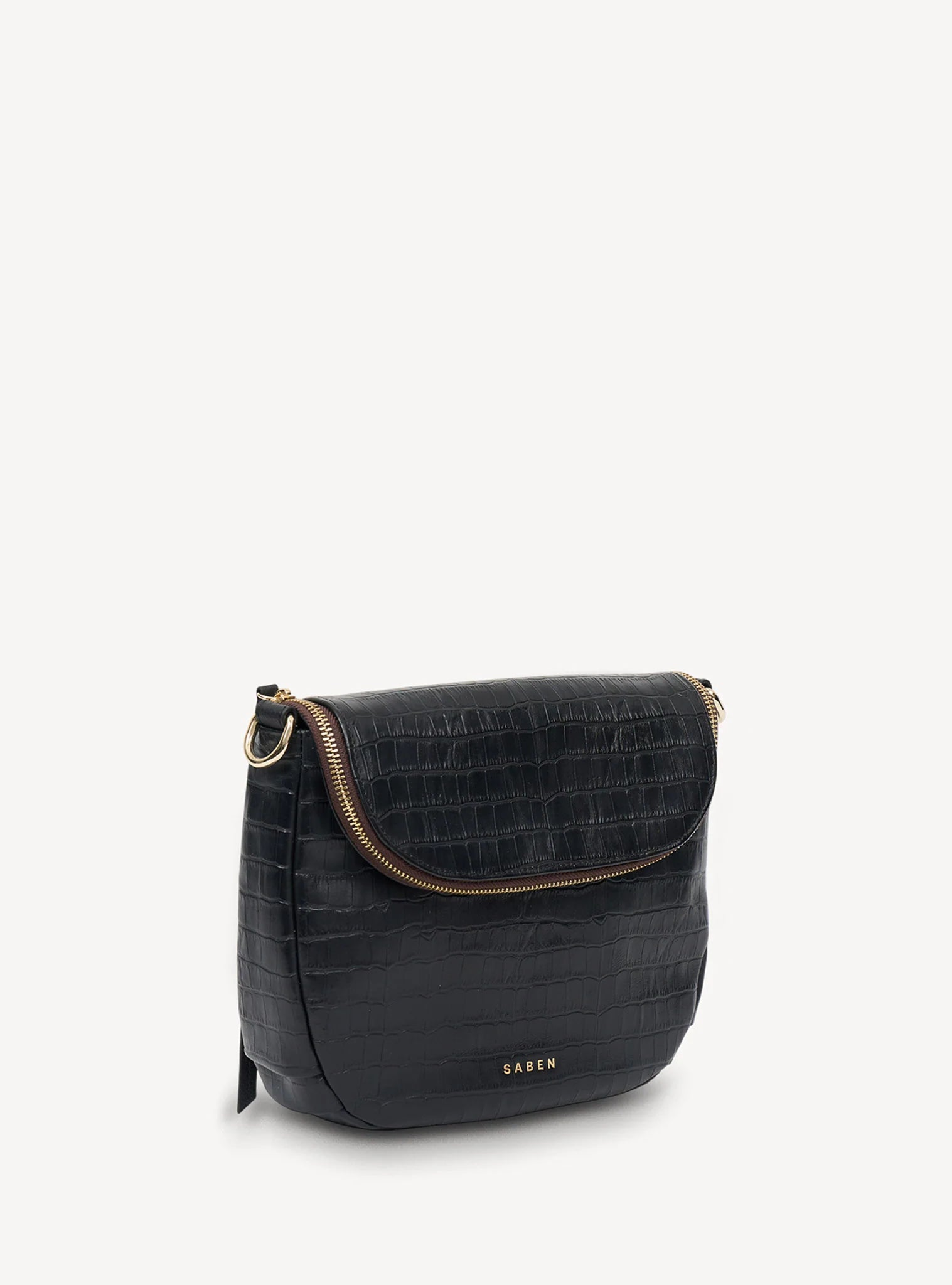 SABEN // Fifi Crossbody BLACK CROC