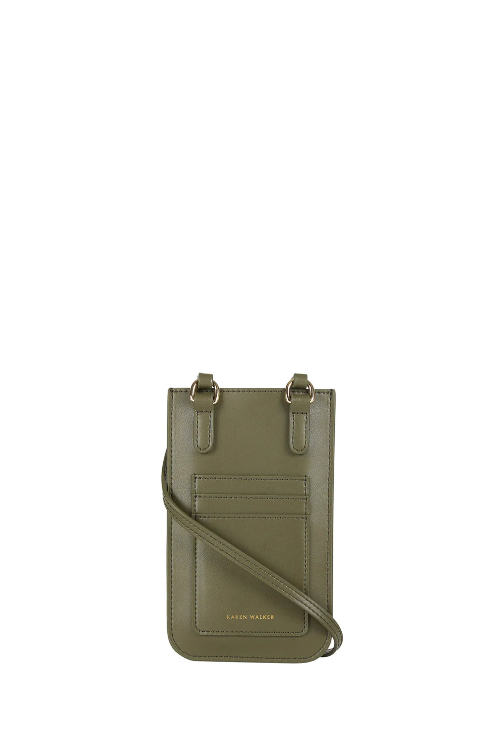 KAREN WALKER // Filigree Phone Pouch DARK OLIVE