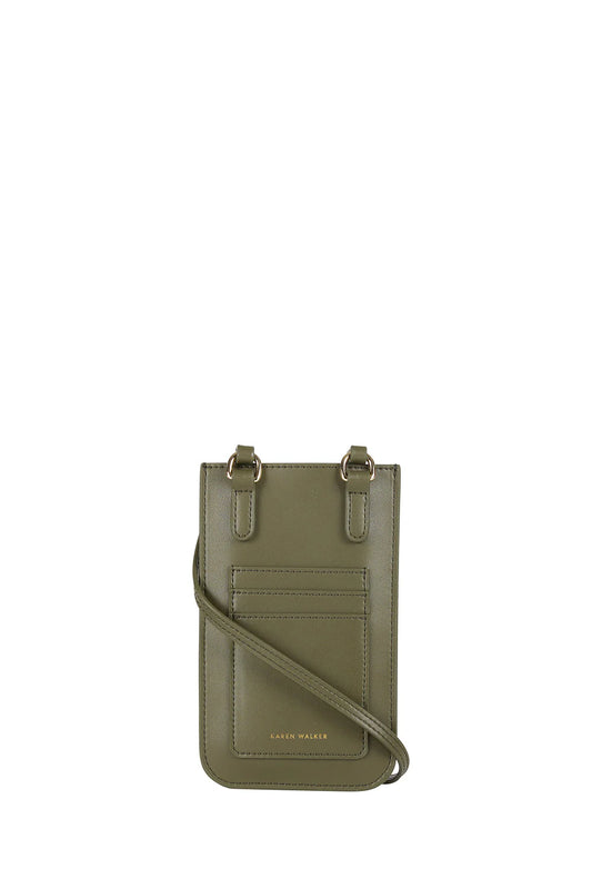 KAREN WALKER // Filigree Phone Pouch DARK OLIVE