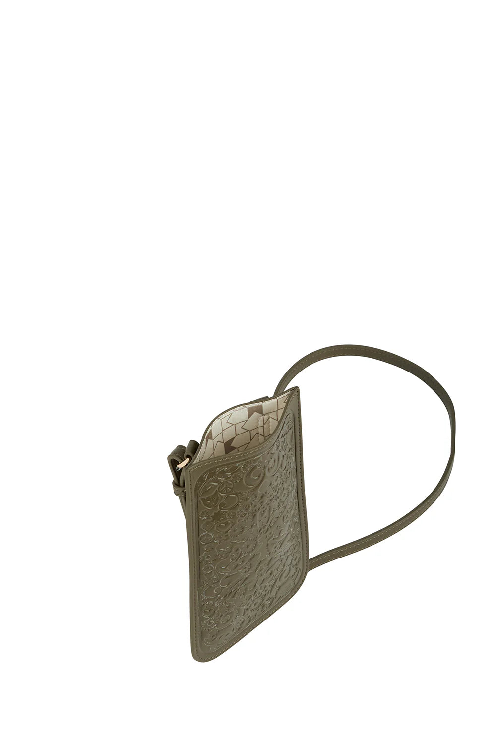 KAREN WALKER // Filigree Phone Pouch DARK OLIVE