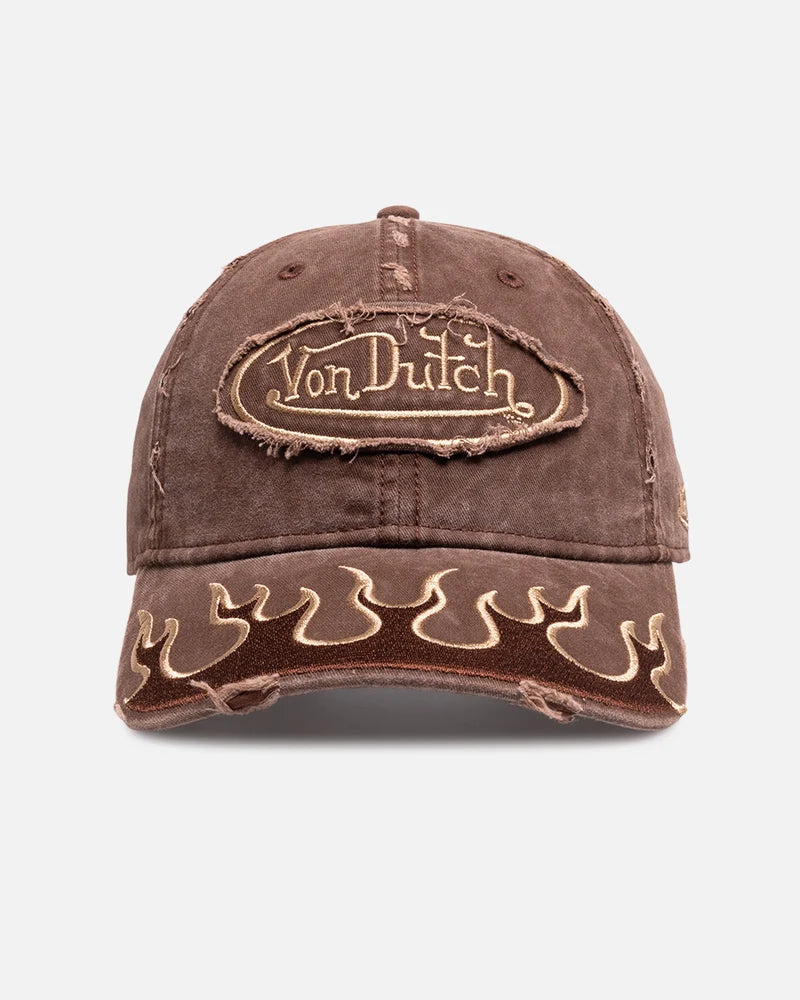 VD Flames Dad Cap BROWN