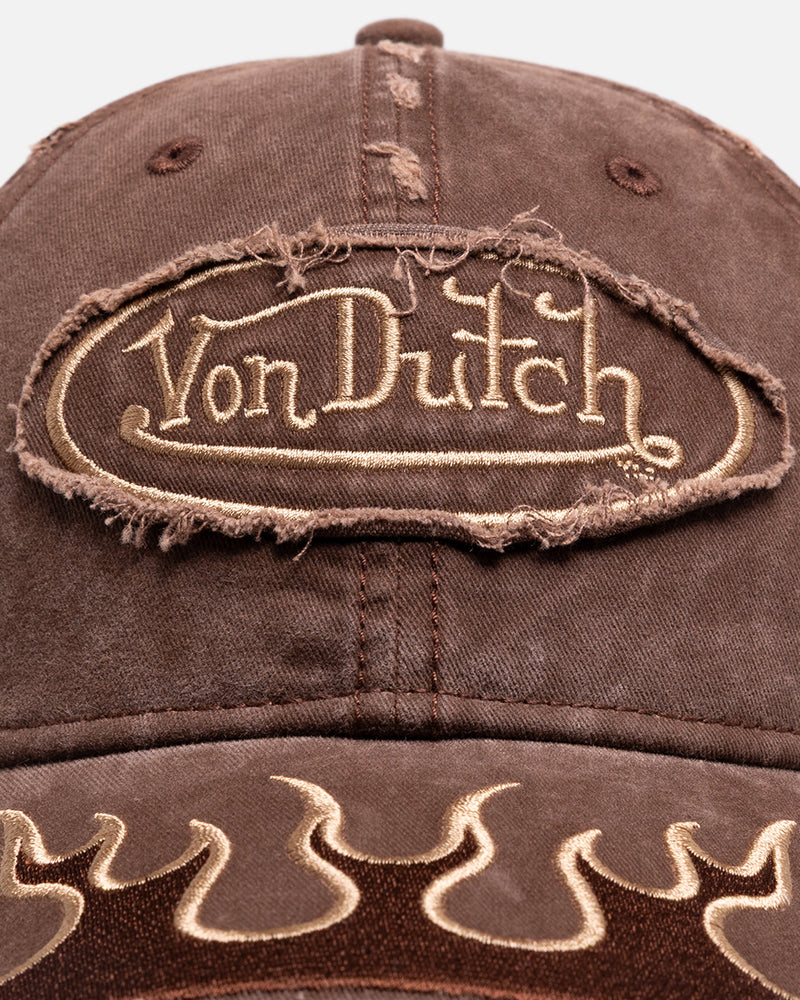 VD Flames Dad Cap BROWN