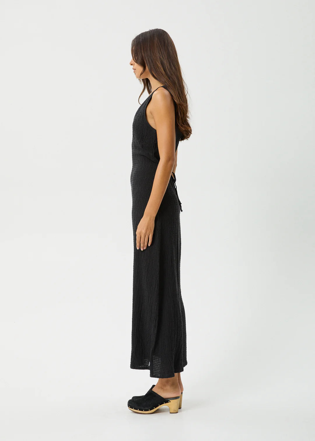 AFENDS // Focus Seersucker Maxi Dress BLACK