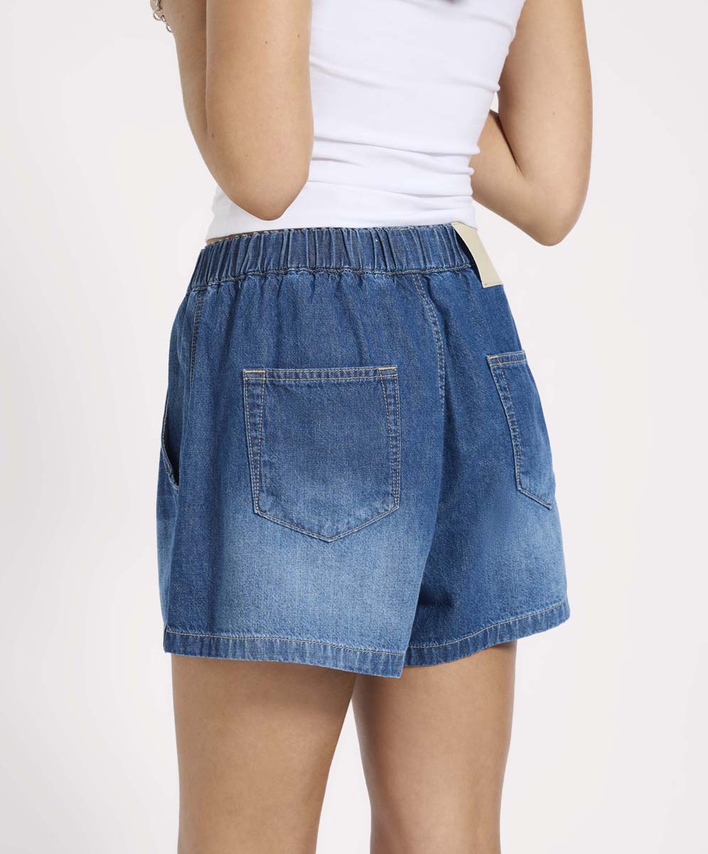ONE TEASPOON // Funks Hi Waist Elasticated Flippy Denim BLUE PASADENA