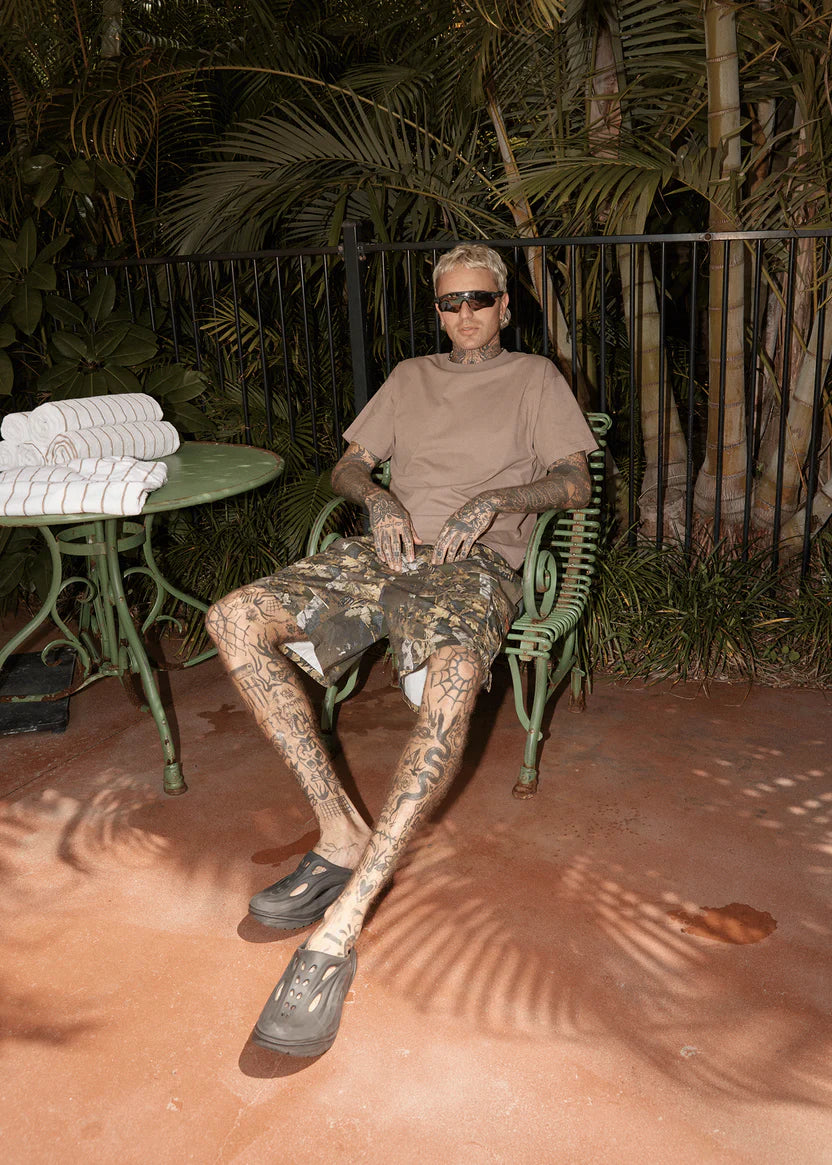 AFENDS // Genesis Heavy Box Tee FOSSIL