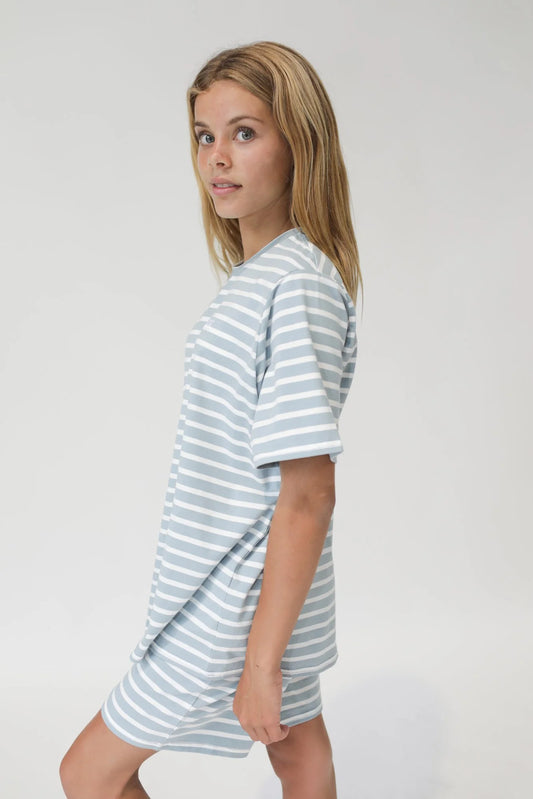 GOOD GOODS // Wolfie PJ's STEEL/CREAM STRIPE
