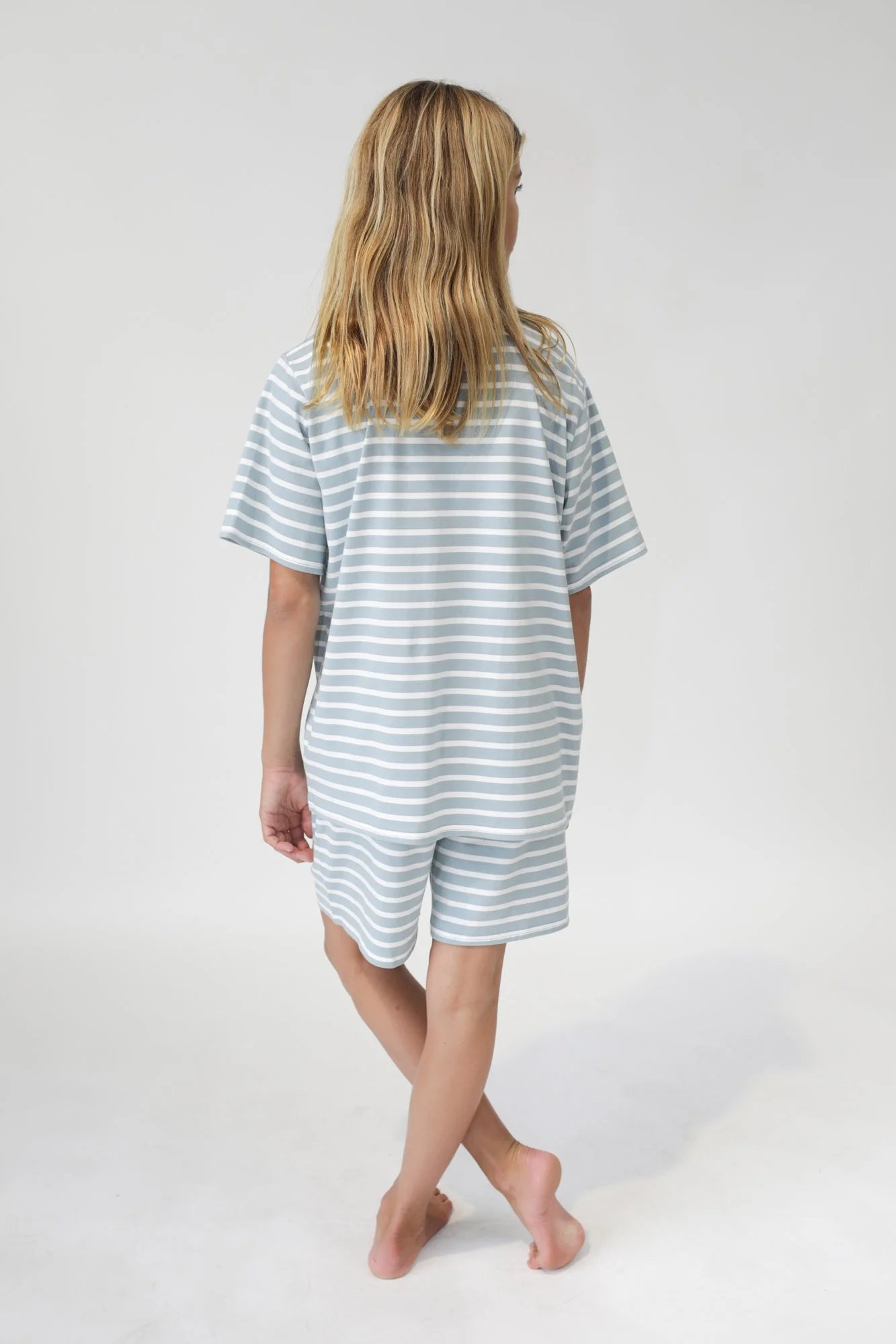 GOOD GOODS // Wolfie PJ's STEEL/CREAM STRIPE