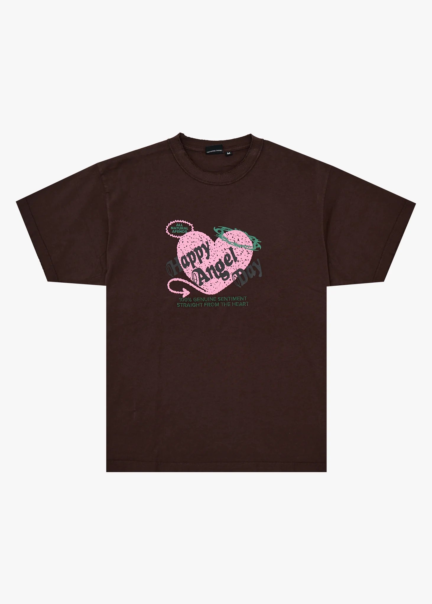 AFENDS // Genuine Sentiment Heavy Box Tee WASHED COFFEE