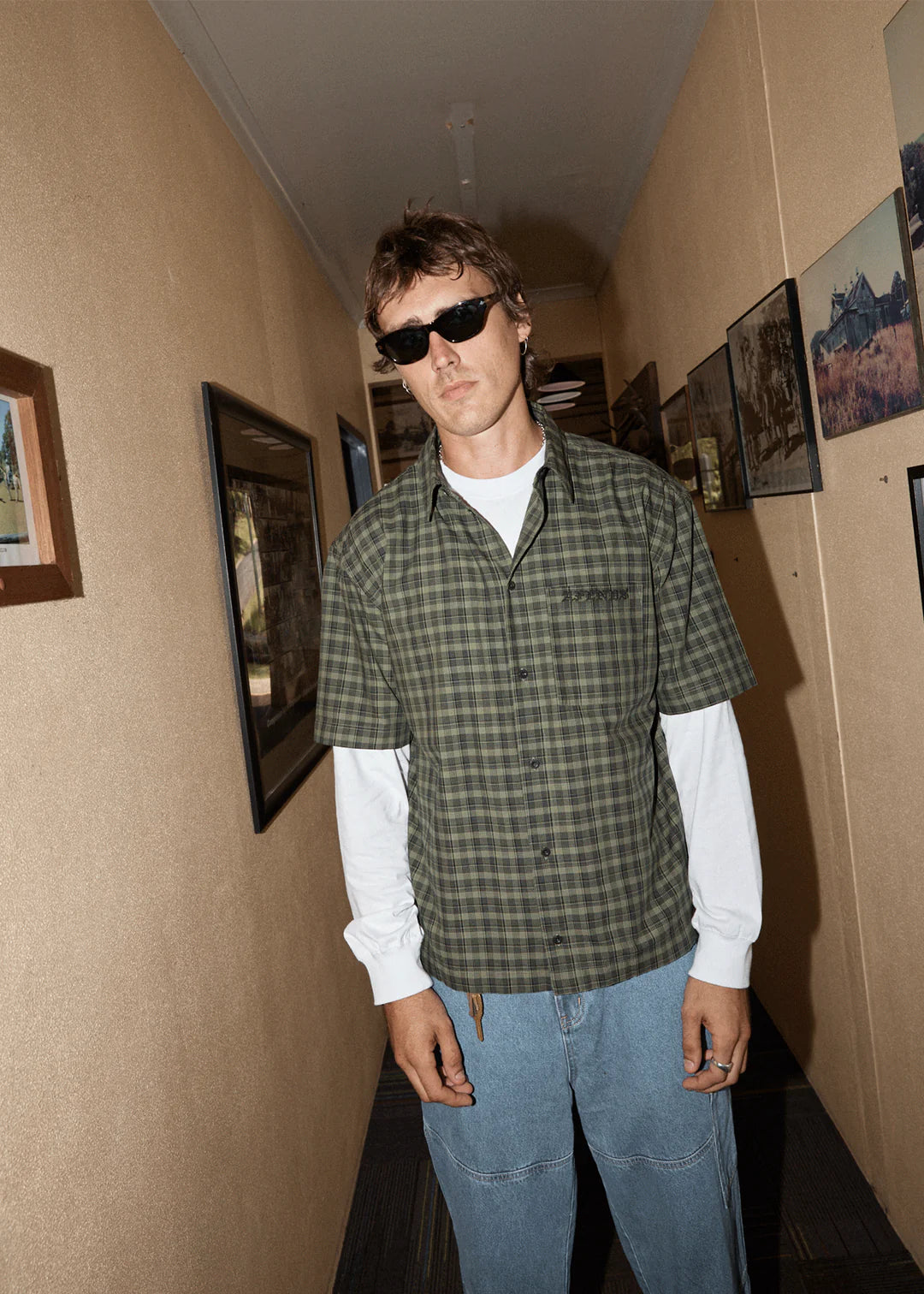 AFENDS // Ghost SS Shirt OIL GREEN