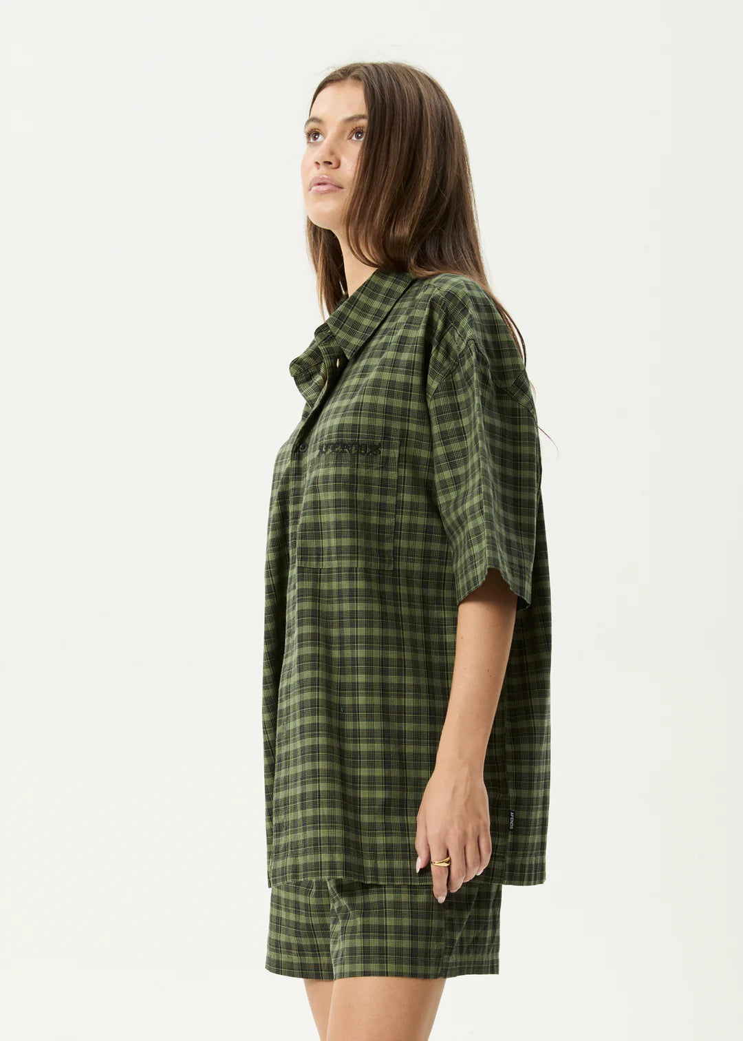 AFENDS // Ghost SS Shirt OIL GREEN