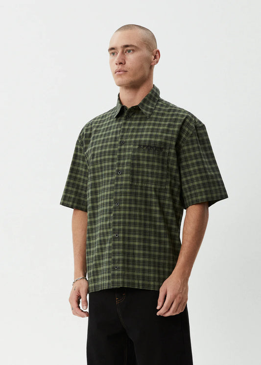 AFENDS // Ghost SS Shirt OIL GREEN