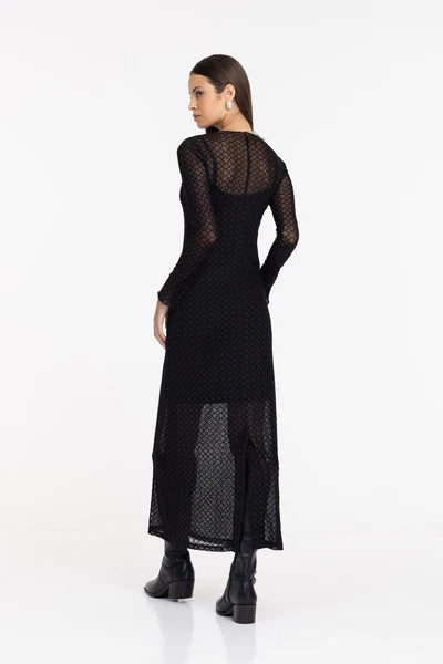BLAK // Gigi Dress BLACK QUATREFOIL