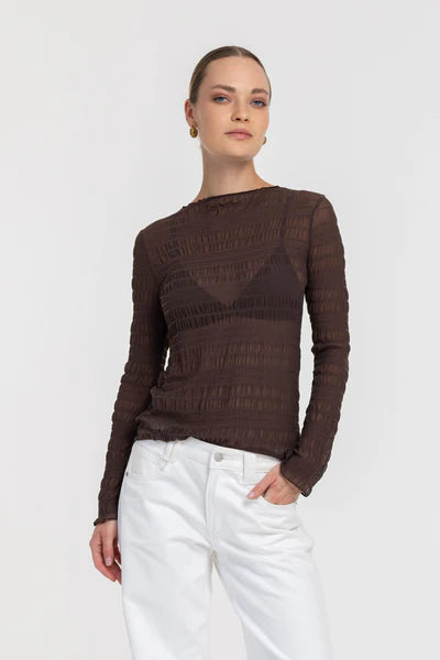 BLAK // Gigi Top CHOCOLATE TEXTURE