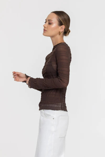 BLAK // Gigi Top CHOCOLATE TEXTURE
