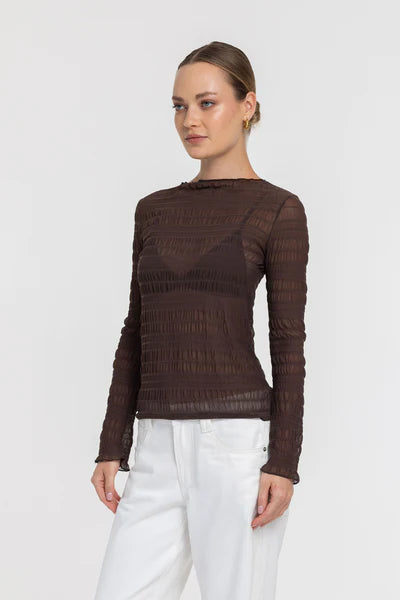 BLAK // Gigi Top CHOCOLATE TEXTURE
