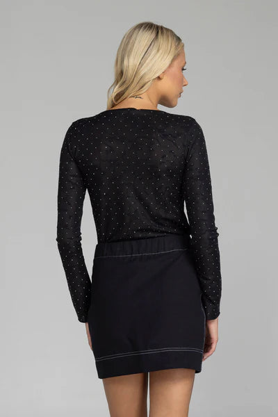BLAK // Gigi Top BLACK SILVER DIAMANTE