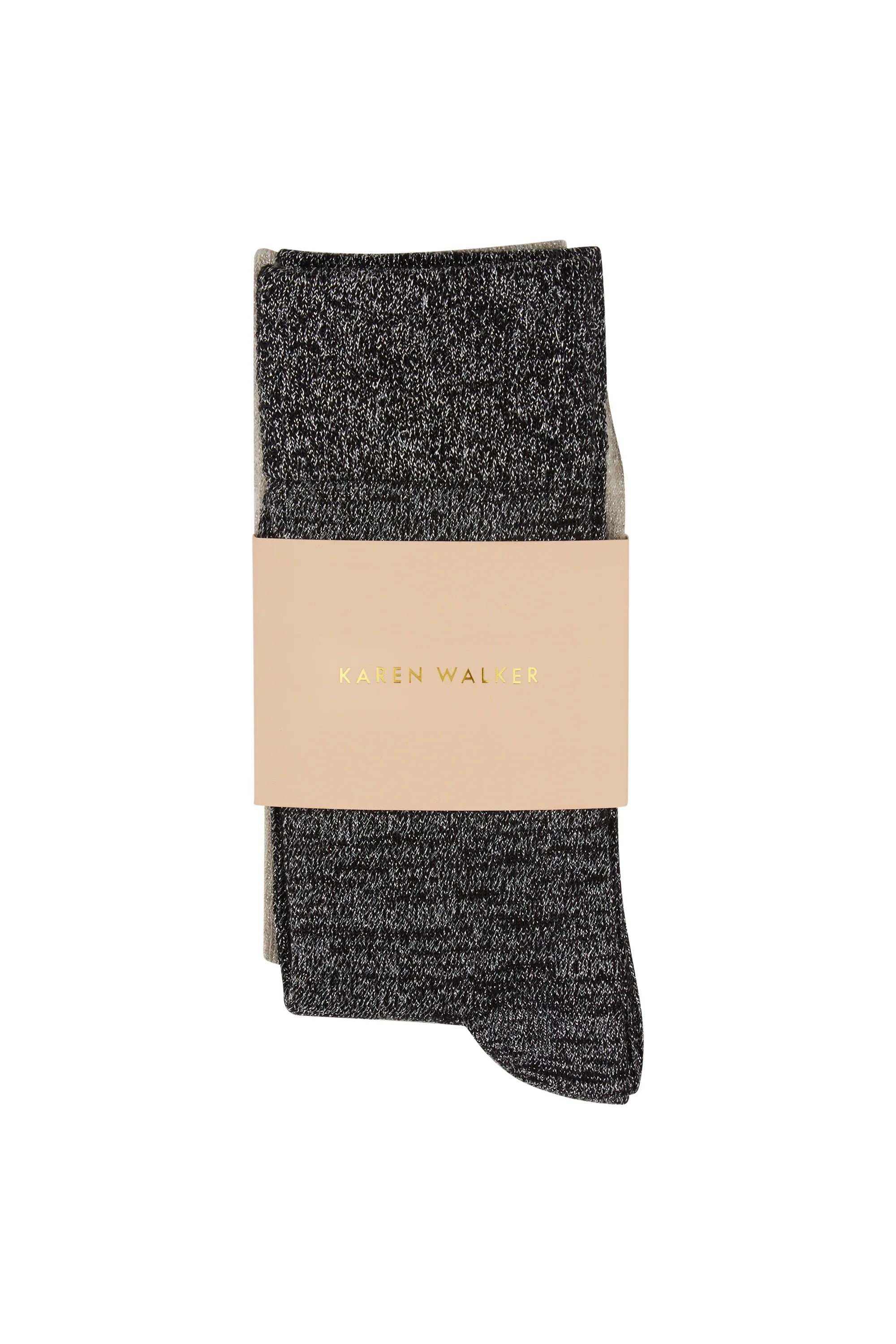Glitter Socks 2 Pack NATURAL/SILVER/BLACK