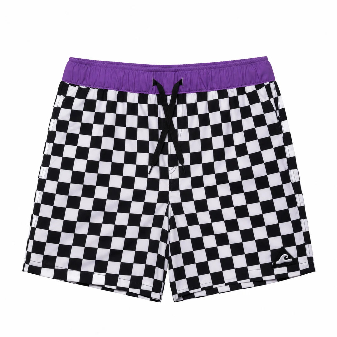 Grid Board Short BLACK/WHITE CHECK