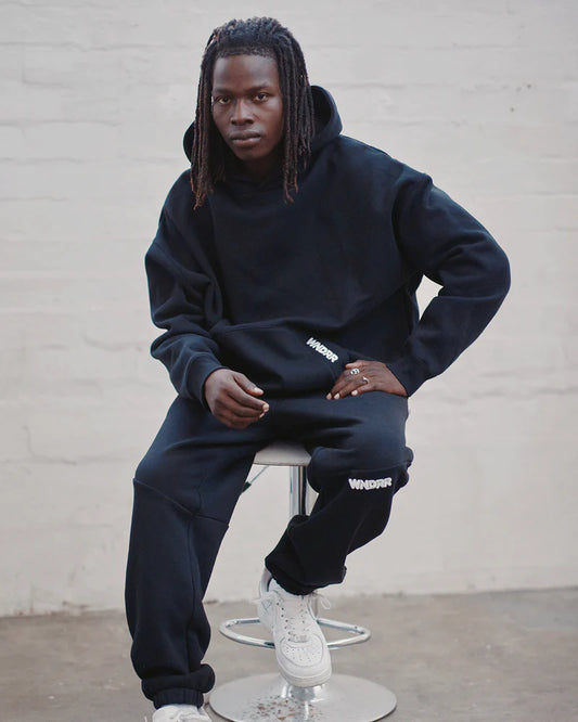 WNDRR // Halo Hood Sweat BLACK