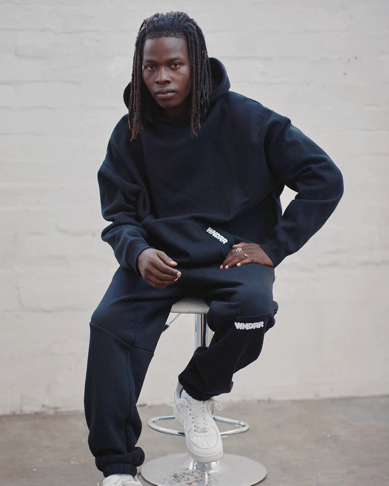 WNDRR // Halo Hood Sweat BLACK