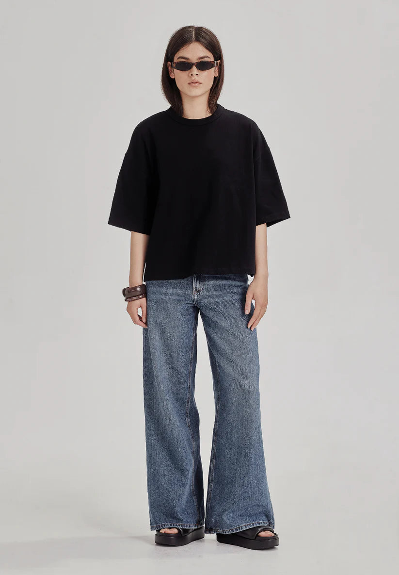 COMMONERS // Heavy Boxy Tee BLACK