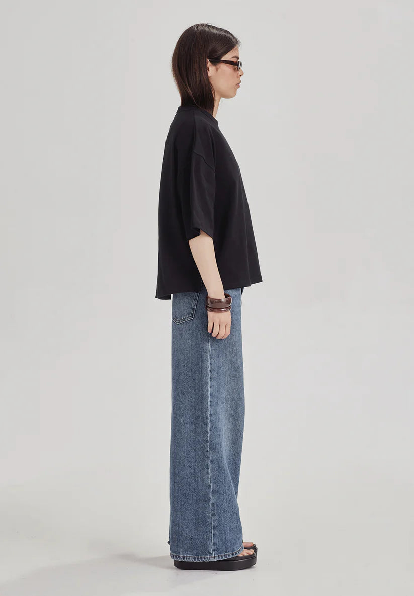 COMMONERS // Heavy Boxy Tee BLACK