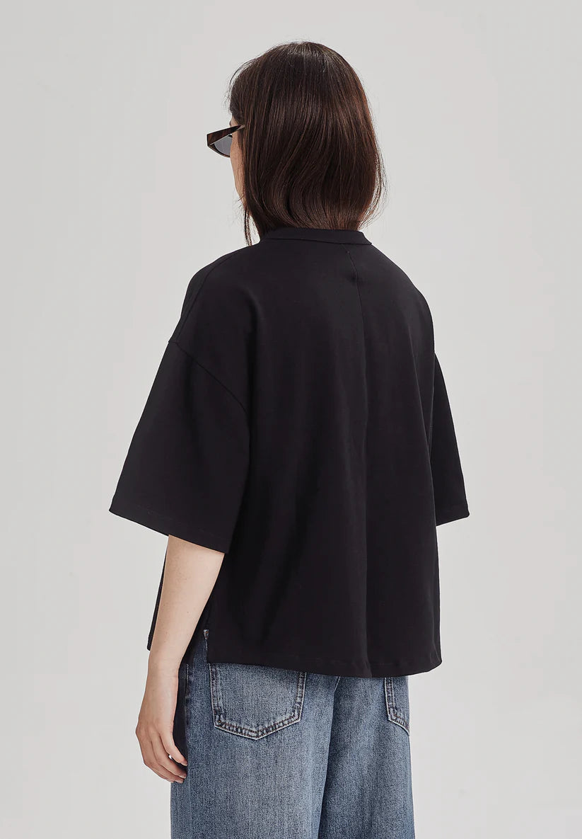 COMMONERS // Heavy Boxy Tee BLACK