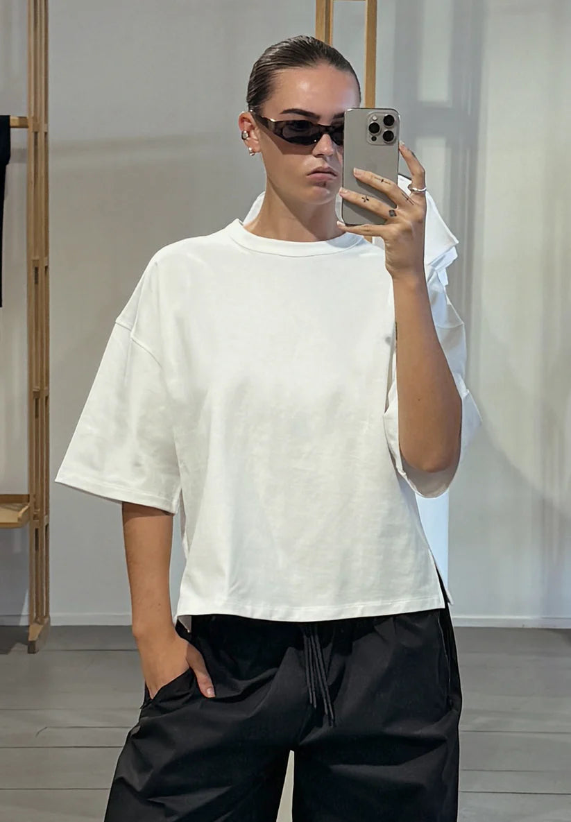 COMMONERS // Heavy Boxy Tee WHITE