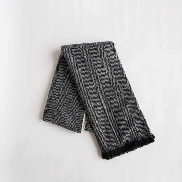 S O P H I E // Hey Herringbone Scarf CHARCOAL