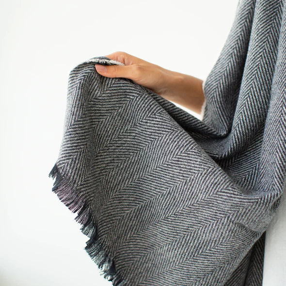 S O P H I E // Hey Herringbone Scarf CHARCOAL
