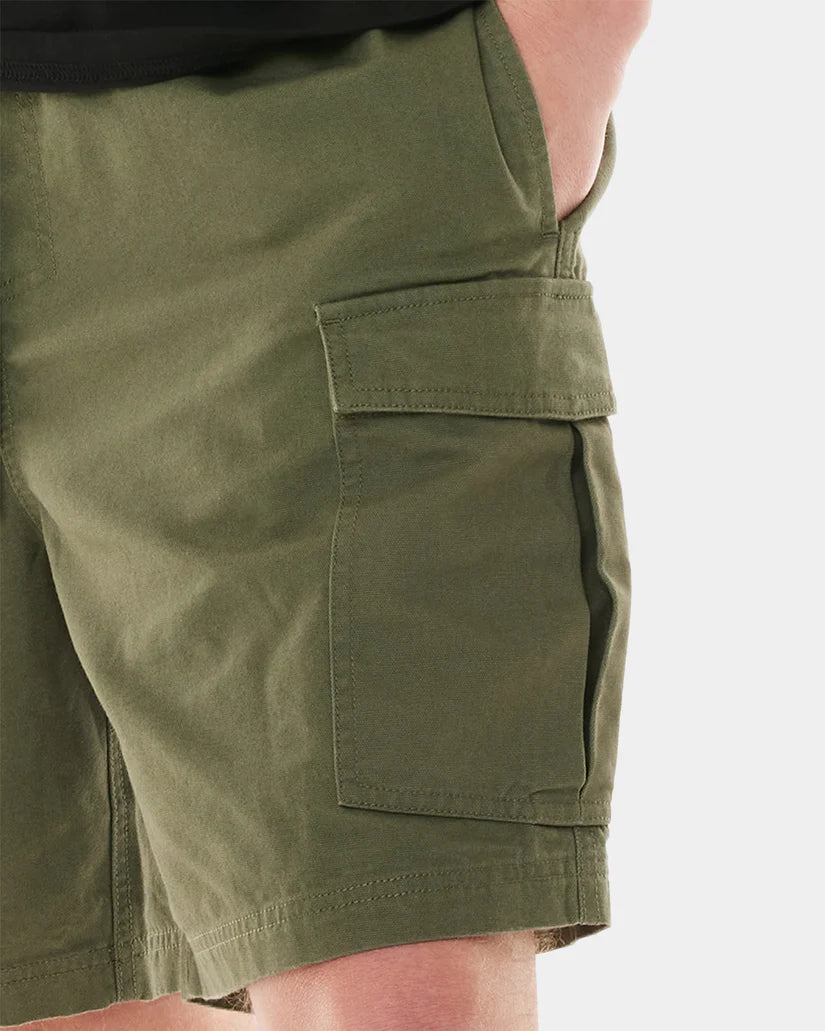 HUFFER // Faded Cargo Short KHAKI