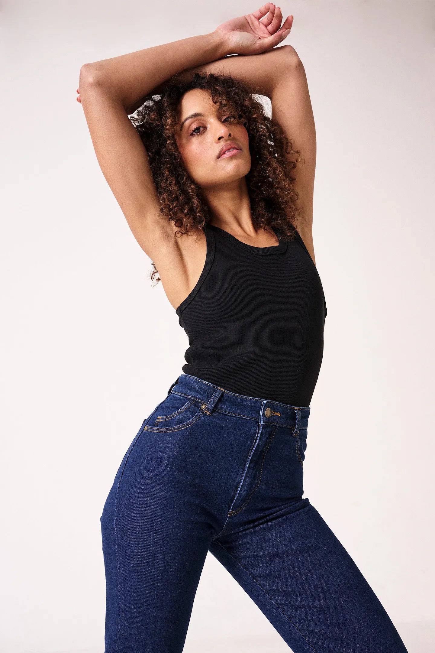 ROLLAS // Heavy Rib Toni Tank JET BLACK