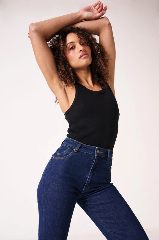 ROLLAS // Heavy Rib Toni Tank JET BLACK