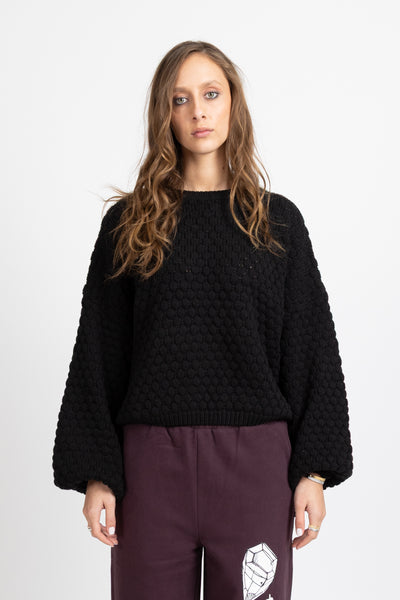 Honeycomb Knit BLACK