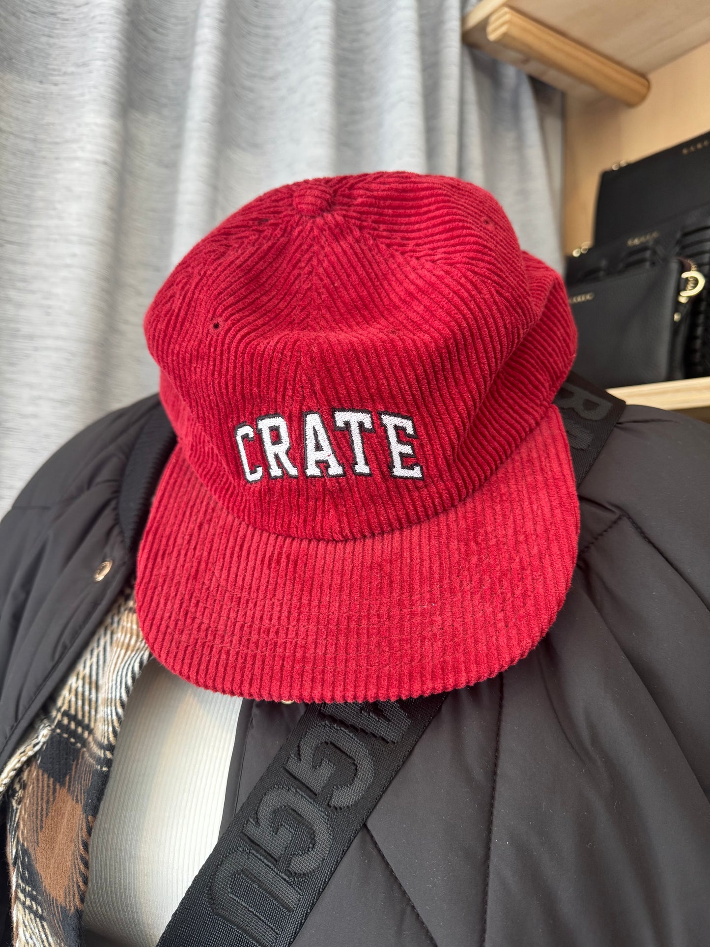 CRATE // Cord Varsity Cap Maroon